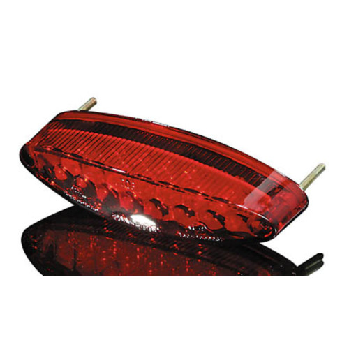 Piloto trasero LED HIGHSIDER smart Number1 con luz de matrícula - rojo - 1 pieza