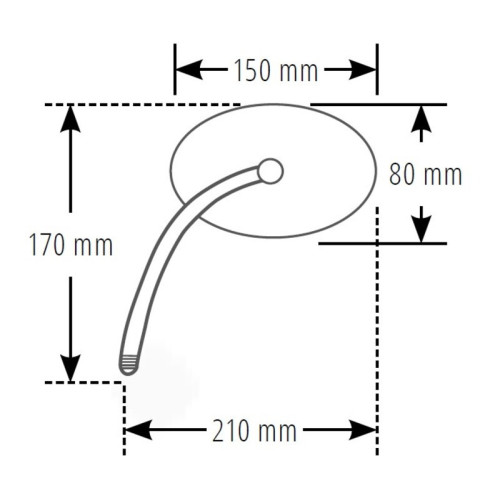 Retrovisor de manillar HIGHSIDER smart Virago - cromado