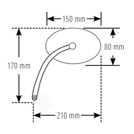 Retrovisor de manillar HIGHSIDER smart Virago - cromado