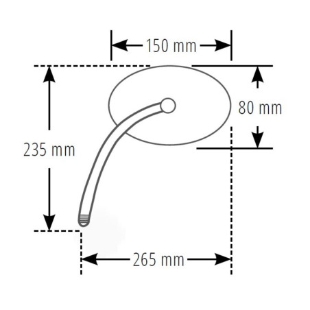 Retrovisor de manillar HIGHSIDER smart Naked Bike - cromado