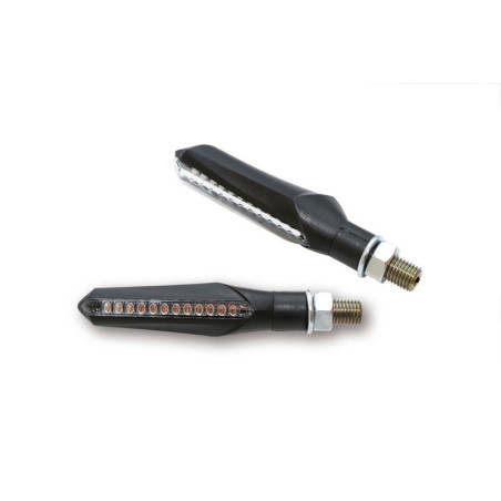 Intermitente secuencial LED HIGHSIDER smart Run - cristal ahumado - homologado E - Pareja