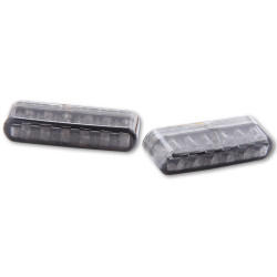 Intermitente LED HIGHSIDER smart Shorty - cristal ahumado - homologado E - Pareja