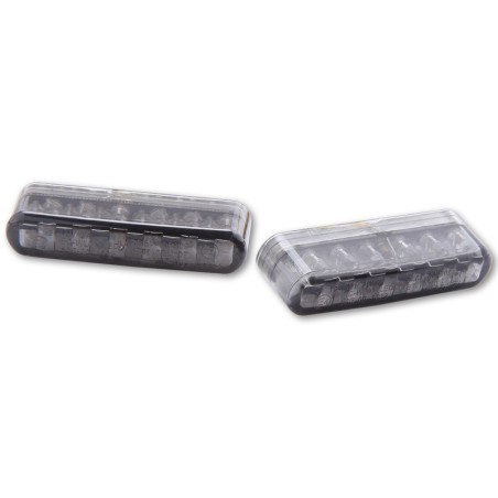 Intermitente LED HIGHSIDER smart Shorty - cristal ahumado - homologado E - Pareja