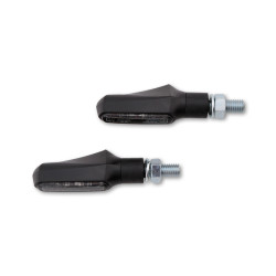 Intermitente LED HIGHSIDER smart Shorty Fin - cristal ahumado - homologado E - Pareja
