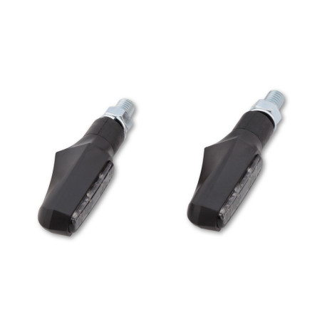 Intermitente LED HIGHSIDER smart Shorty Fin - cristal ahumado - homologado E - Pareja