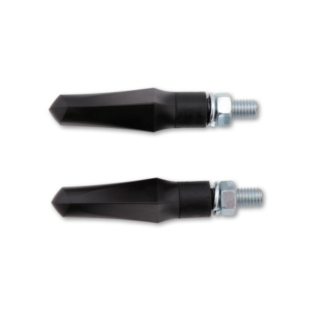 Intermitente LED HIGHSIDER smart Shorty Fin - cristal ahumado - homologado E - Pareja