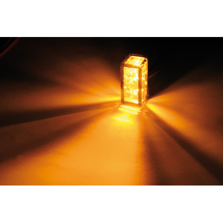 Intermitente LED HIGHSIDER smart Cube-V - cristal ahumado - homologado E - Pareja