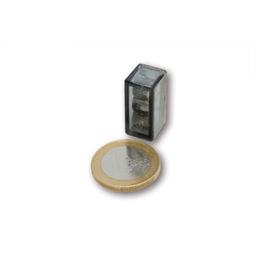 Intermitente LED HIGHSIDER smart Cube-V - cristal ahumado - homologado E - Pareja
