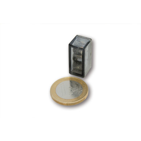 Intermitente LED HIGHSIDER smart Cube-V - cristal ahumado - homologado E - Pareja