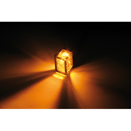 Intermitente LED HIGHSIDER smart Micro Cube-V - cristal ahumado - homologado E - Pareja