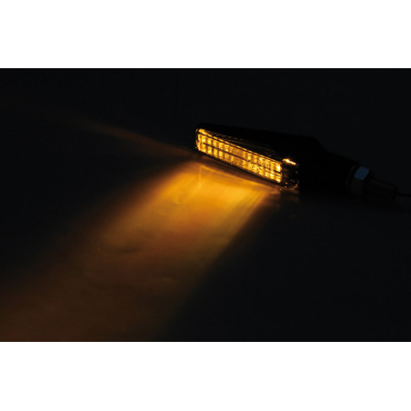 Intermitente LED HIGHSIDER smart Fineline - cristal ahumado - homologado E - Pareja