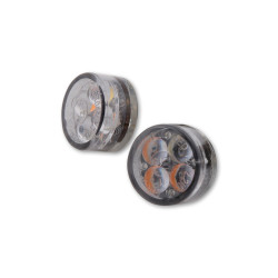 Intermitente/luz de posición LED HIGHSIDER smart Module Sixteen 2in1 - cristal ahumado - homologado E - Pareja