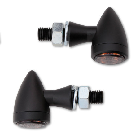 Intermitente LED HIGHSIDER smart Sixteen Bullet - cristal ahumado - homologado E - Pareja
