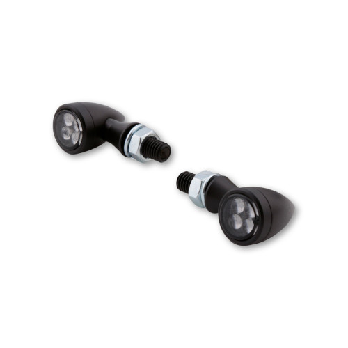Intermitente LED HIGHSIDER smart Sixteen Bullet - cristal ahumado - homologado E - Pareja