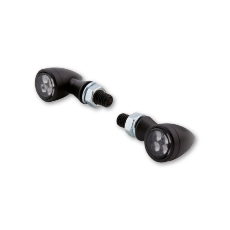 Intermitente LED HIGHSIDER smart Sixteen Bullet - cristal ahumado - homologado E - Pareja