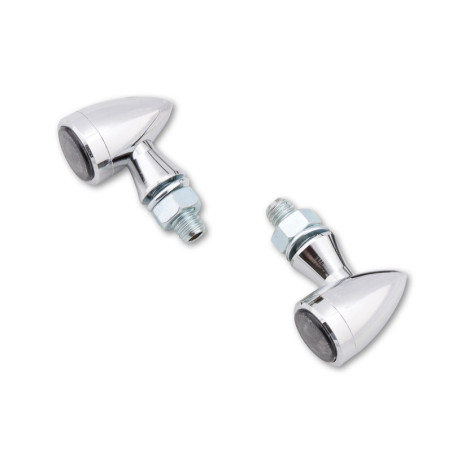 Intermitente LED HIGHSIDER smart Sixteen Bullet - cristal ahumado - homologado E - Pareja