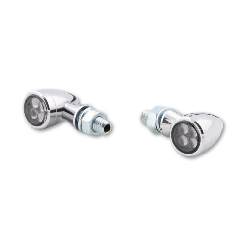 Intermitente LED HIGHSIDER smart Sixteen Bullet - cristal ahumado - homologado E - Pareja