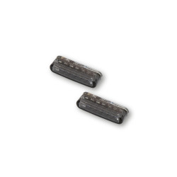Piloto trasero/intermitente LED HIGHSIDER smart Shorty 3in1 - cristal ahumado - homologado E - Pareja