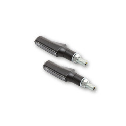 Piloto trasero/intermitente LED HIGHSIDER smart Shorty Fin 3in1 - cristal ahumado - homologado E - Pareja