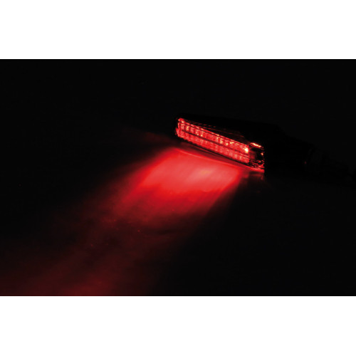 Piloto trasero/intermitente LED HIGHSIDER smart Fineline 3in1 - cristal ahumado - homologado E - Pareja