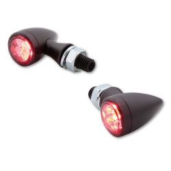 Piloto trasero/intermitente LED HIGHSIDER smart Sixteen Bullet 3in1 - cristal ahumado - homologado E - Pareja