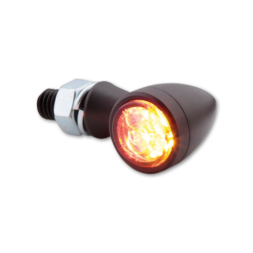 Piloto trasero/intermitente LED HIGHSIDER smart Sixteen Bullet 3in1 - cristal ahumado - homologado E - Pareja