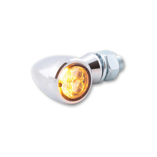 Piloto trasero/intermitente LED HIGHSIDER smart Sixteen Bullet 3in1 - cristal ahumado - homologado E - Pareja
