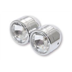 Set de doble faro de largo alcance HIGHSIDER smart, cromado (3-1/2")