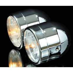 Set de doble faro de largo alcance HIGHSIDER smart, cromado (3-1/2") 2