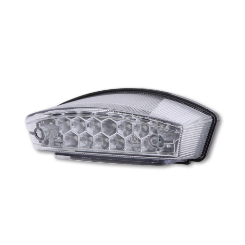 Piloto trasero LED HIGHSIDER smart Monster - cristal transparente - homologado E - 1 pieza