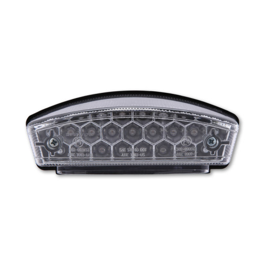 Piloto trasero LED HIGHSIDER smart Monster - cristal transparente - homologado E - 1 pieza