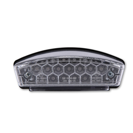 Piloto trasero LED HIGHSIDER smart Monster - cristal transparente - homologado E - 1 pieza