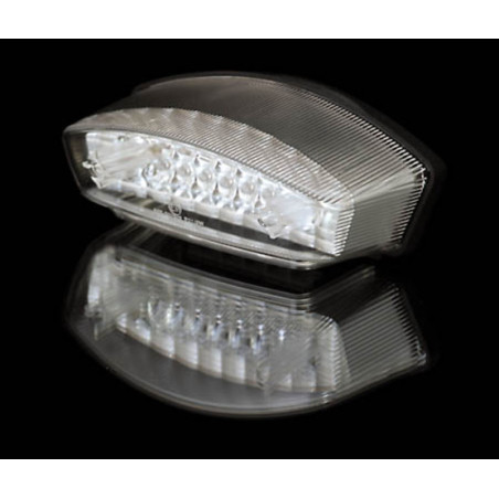 Piloto trasero LED HIGHSIDER smart Monster - cristal transparente - homologado E - 1 pieza