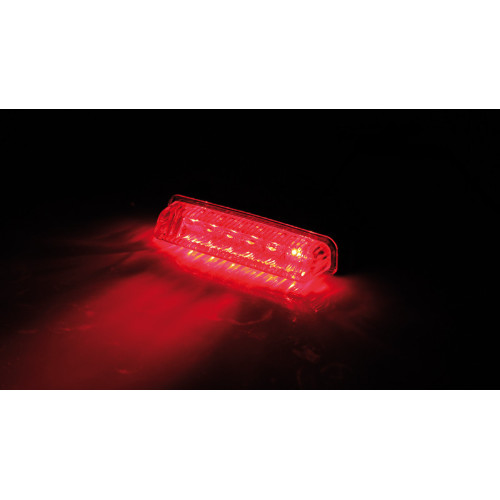Piloto trasero LED HIGHSIDER smart Mini - cristal transparente - homologado E - 1 pieza