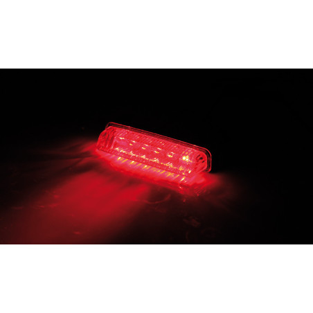 Piloto trasero LED HIGHSIDER smart Mini - cristal transparente - homologado E - 1 pieza