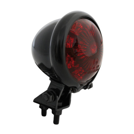 Piloto trasero LED HIGHSIDER smart Bates Style - cristal rojo - homologado E - 1 pieza