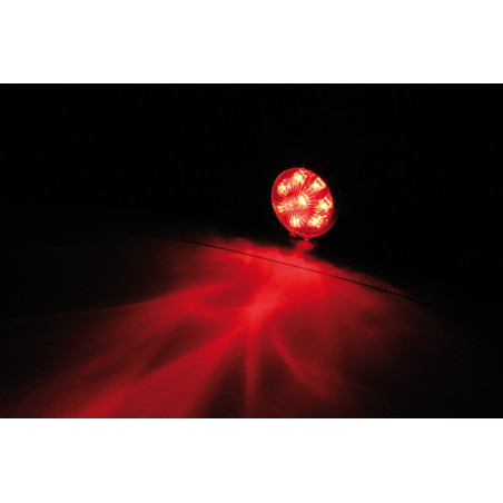 Piloto trasero LED HIGHSIDER smart Bates Style - cristal rojo - homologado E - 1 pieza