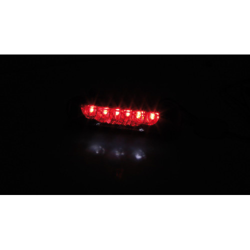 Piloto trasero LED HIGHSIDER smart - cristal ahumado - homologado E - 1 pieza