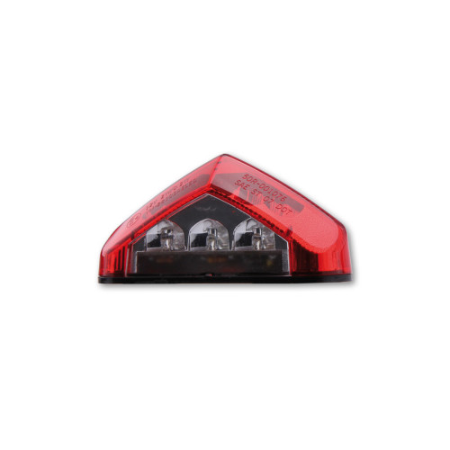 Piloto trasero LED HIGHSIDER smart - cristal rojo - homologado E - 1 pieza