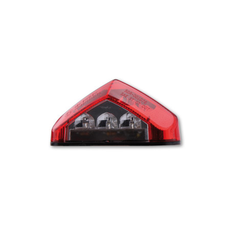 Piloto trasero LED HIGHSIDER smart - cristal rojo - homologado E - 1 pieza
