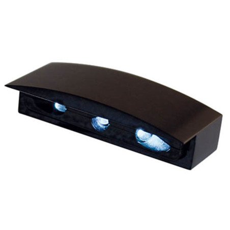 Luz de matrícula LED HIGHSIDER smart Micro con carcasa de aluminio - negro - 1 pieza