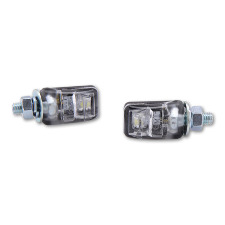 Luz de matrícula LED HIGHSIDER smart Picco - negro - Pareja