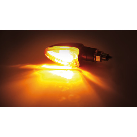 Intermitente HIGHSIDER smart Arrow Mini - cristal naranja - homologado E - Pareja