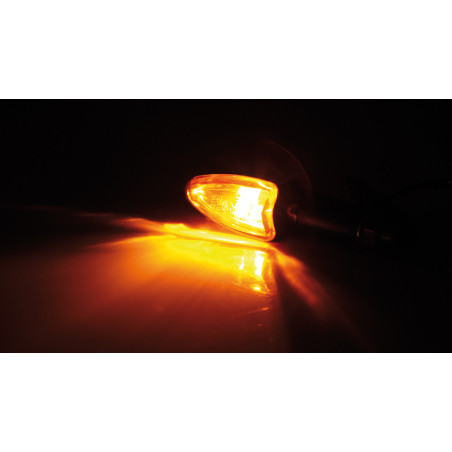 Intermitente HIGHSIDER smart Arrow Mini - cristal naranja - homologado E - Pareja