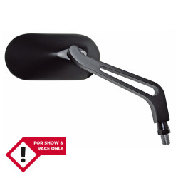 Retrovisor de manillar HIGHSIDER smart - oval - negro - Pareja