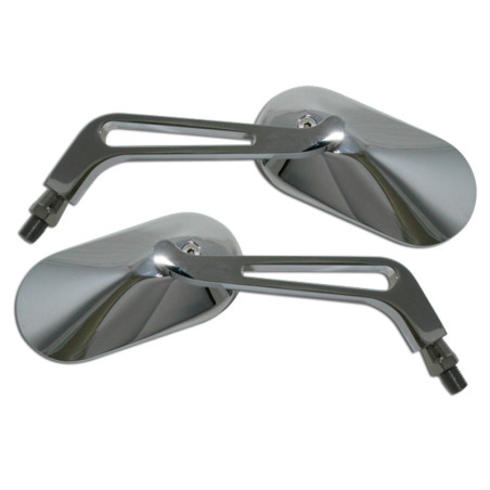 Retrovisor de manillar HIGHSIDER smart - oval - cromado