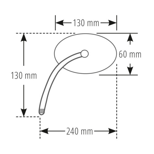 Retrovisor de manillar HIGHSIDER smart Luca - negro