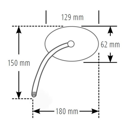 Retrovisor de manillar HIGHSIDER smart Agila - cromado
