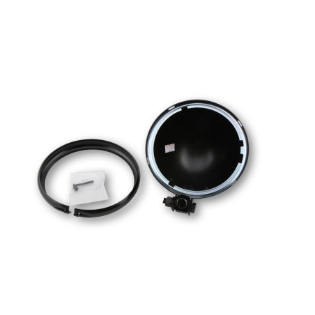 Carcasa de faro HIGHSIDER pro 5 3/4" Bates Style - Montaje inferior - Negro mate