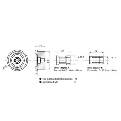Adaptador retrovisor de extremo de manillar DAYTONA Universal 2